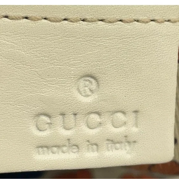 Authentic GUCCI Guccissima Leather Horsebit Off White Shoulder Bag - Picture 15 of 17